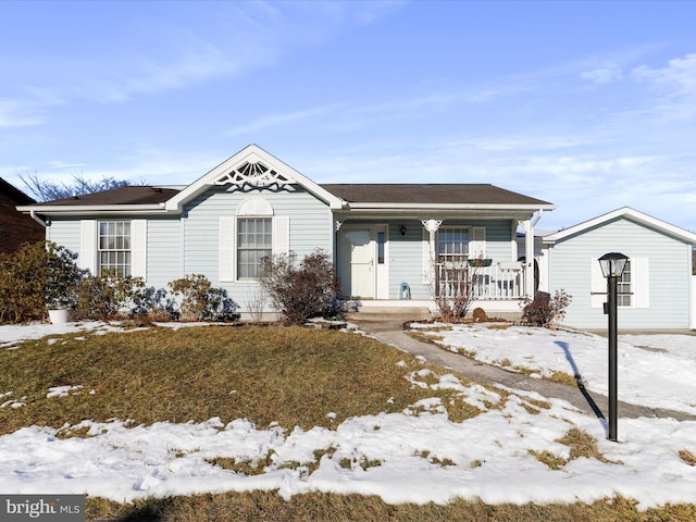 view of front of house featuring covered porch