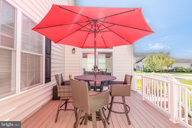 view of wooden deck