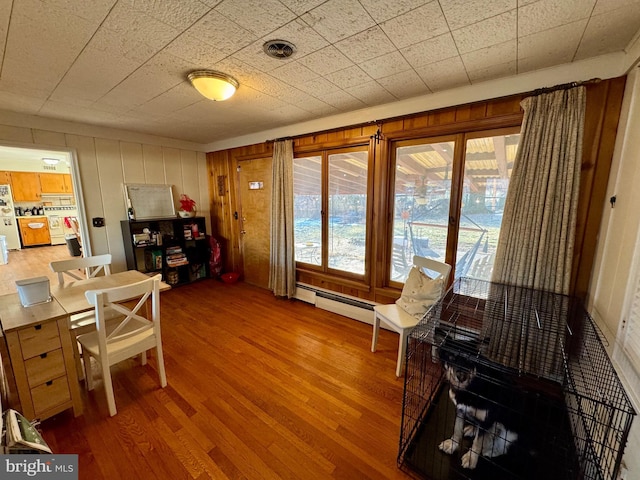 office featuring hardwood / wood-style floors