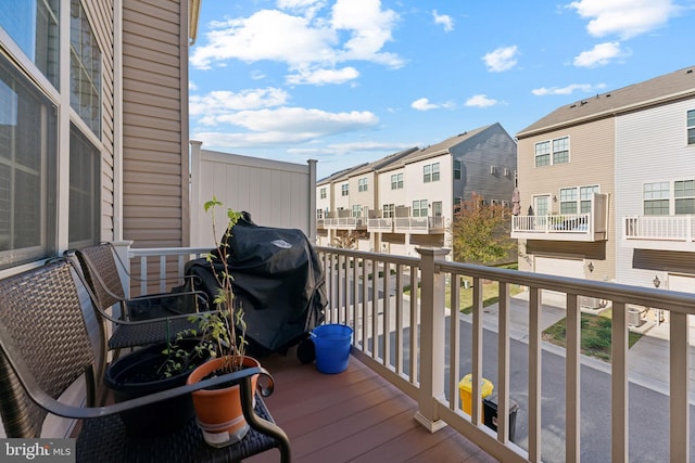 balcony with area for grilling