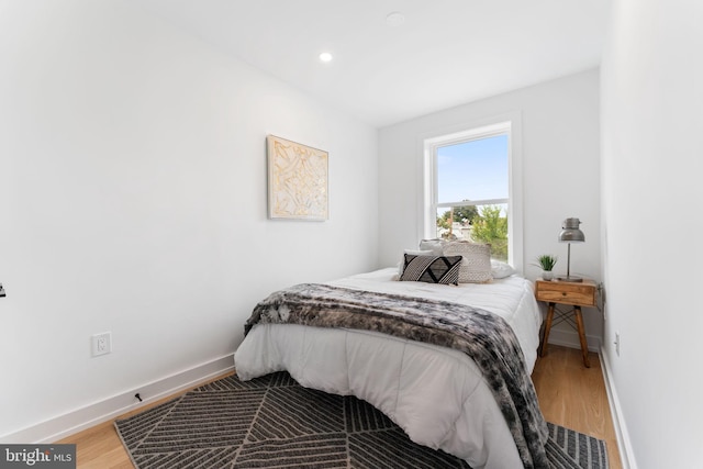 bedroom featuring hardwood / wood-style floors