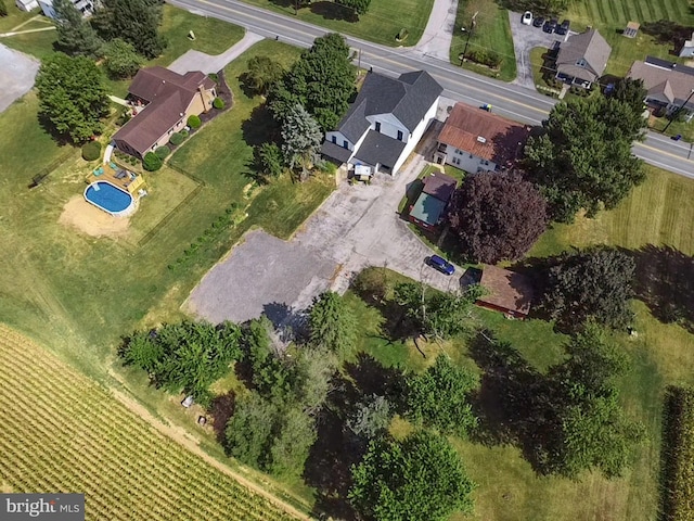 bird's eye view featuring a rural view