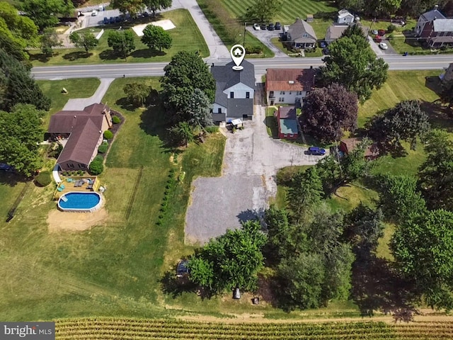 bird's eye view featuring a rural view