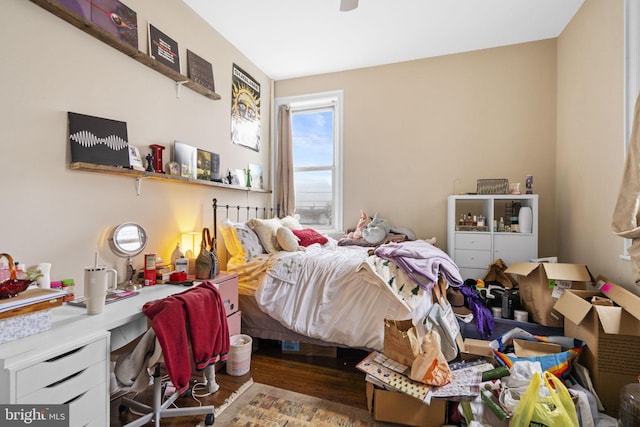 bedroom featuring hardwood / wood-style flooring