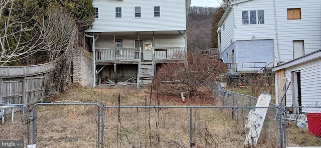 view of rear view of property