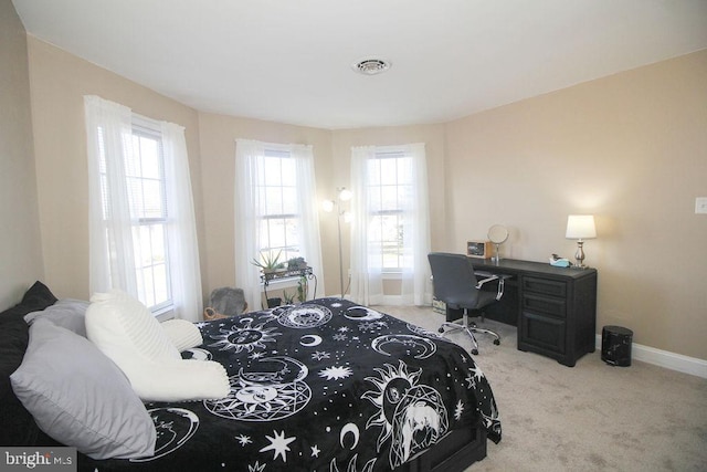 view of carpeted bedroom