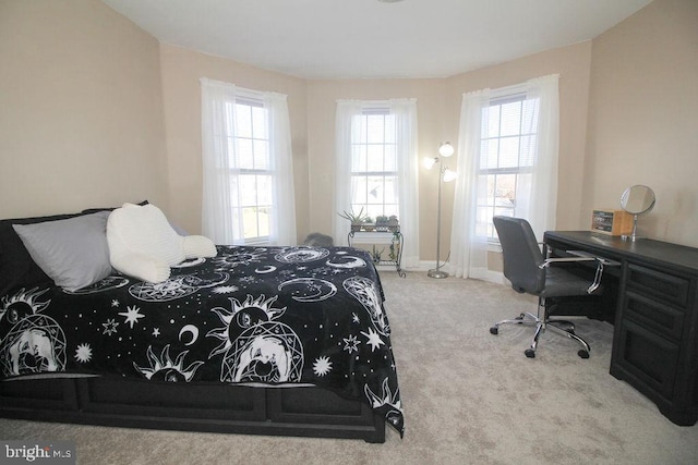 view of carpeted bedroom