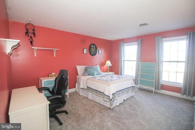 view of carpeted bedroom