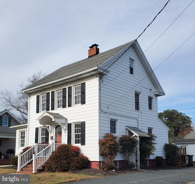 view of colonial-style house