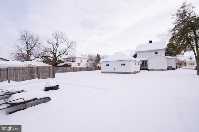 view of snowy yard