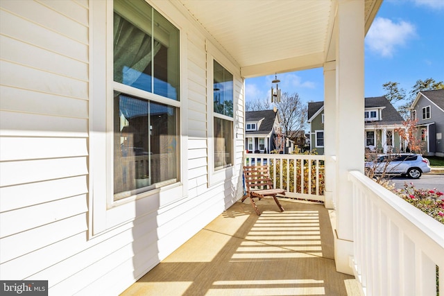 balcony with covered porch