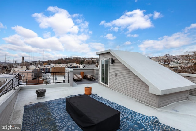 view of patio / terrace featuring a balcony