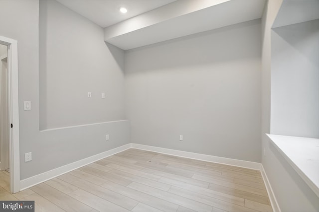 empty room featuring light hardwood / wood-style flooring