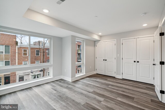 interior space featuring wood-type flooring