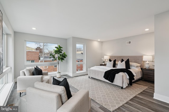 bedroom featuring hardwood / wood-style flooring