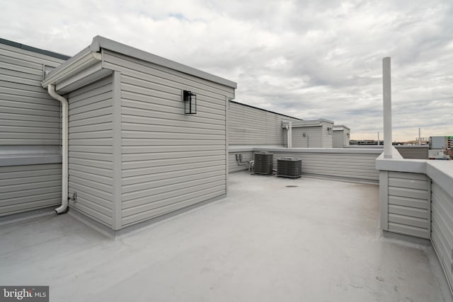 view of patio featuring central AC