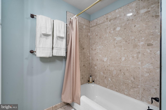 bathroom featuring shower / bath combination with curtain