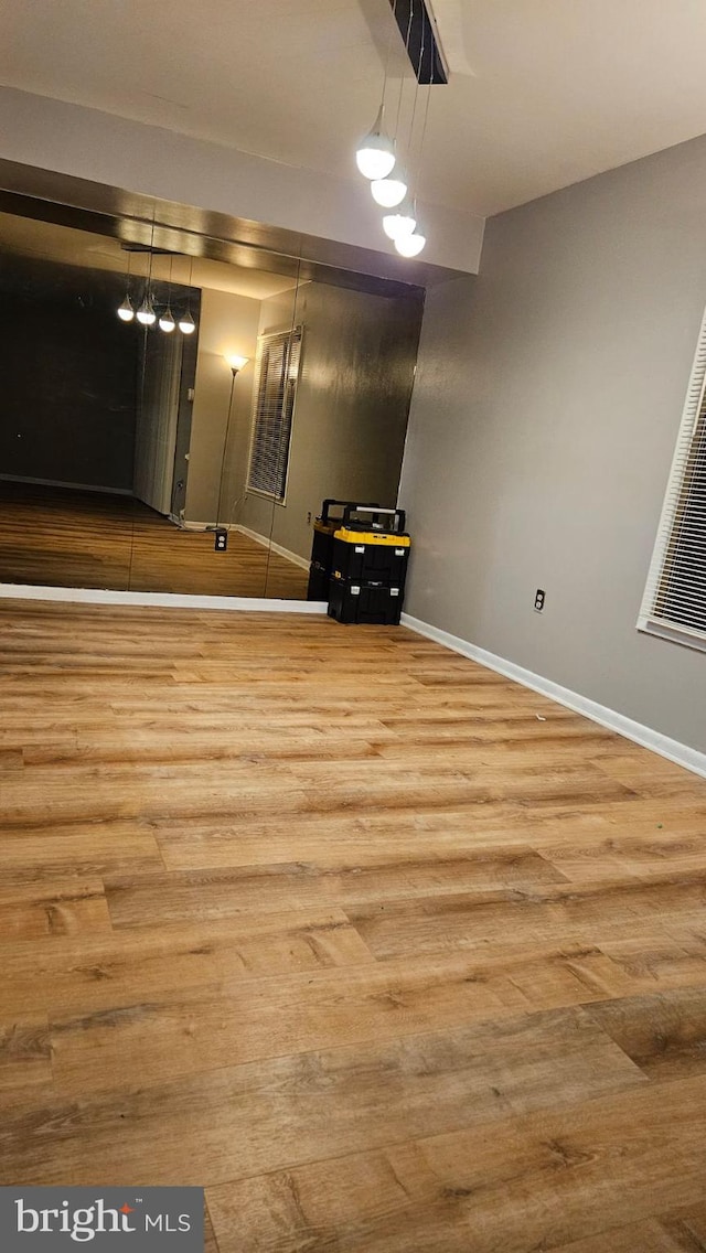 empty room featuring hardwood / wood-style floors