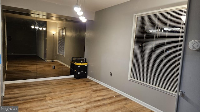 interior space featuring light wood-type flooring