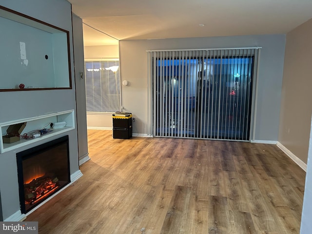 living room featuring wood-type flooring