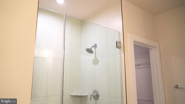 bathroom featuring walk in shower