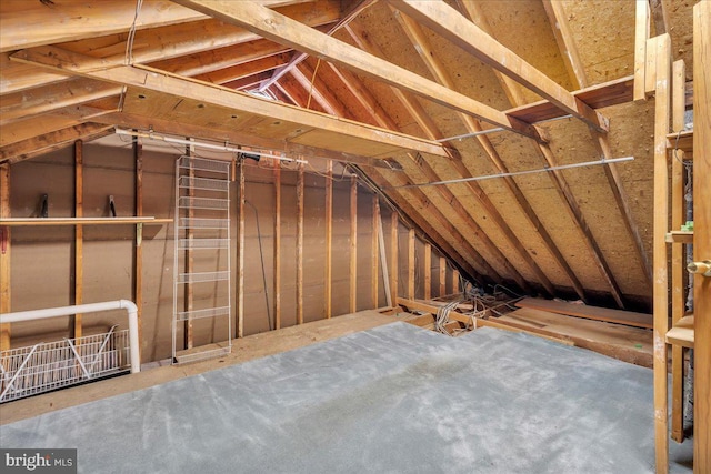 view of attic