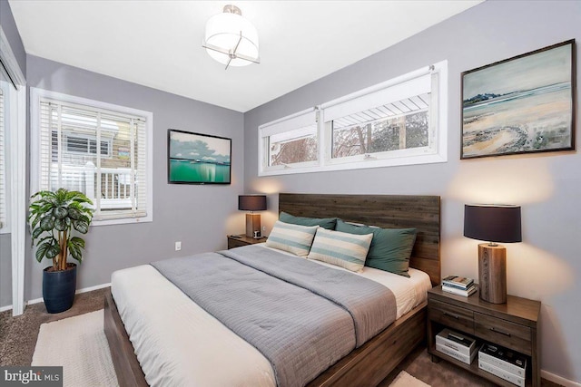 view of carpeted bedroom