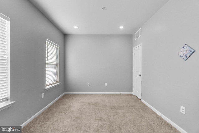 view of carpeted empty room