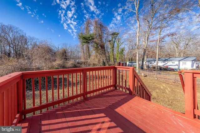 view of wooden deck