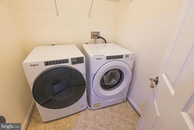 laundry area featuring separate washer and dryer