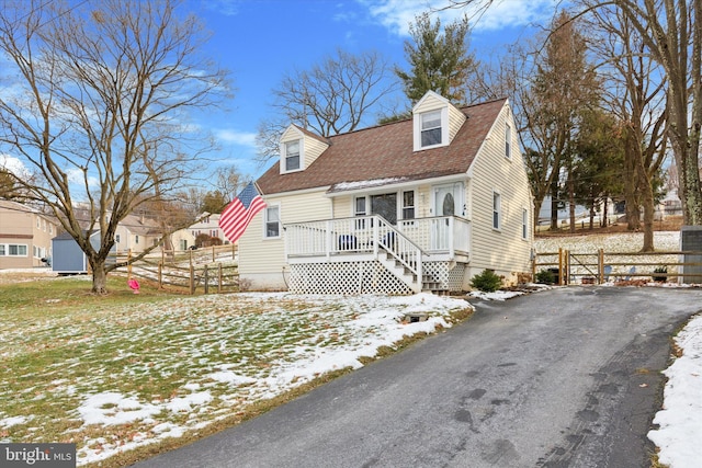 view of cape cod-style house