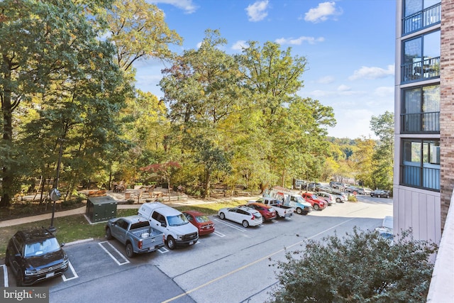 view of parking / parking lot