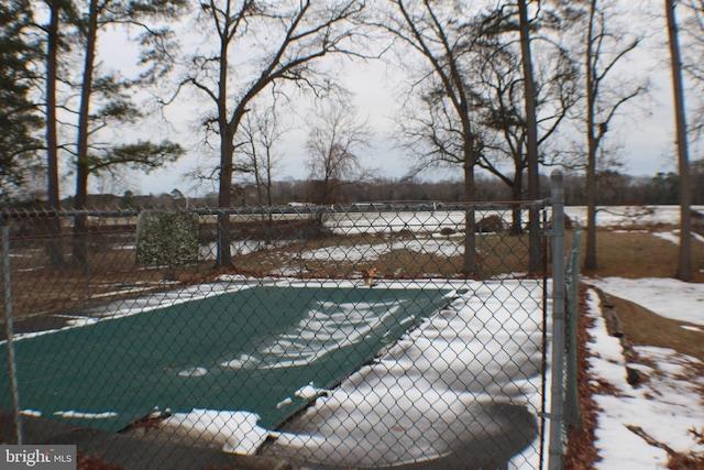 view of snowy yard