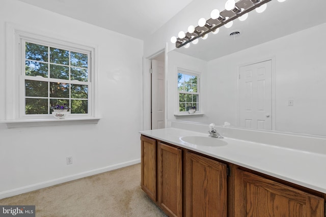 bathroom featuring vanity