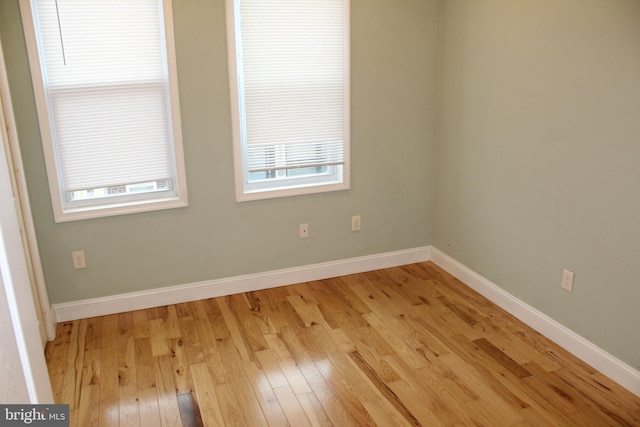 empty room featuring light hardwood / wood-style flooring