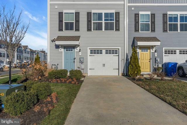 view of property with a garage