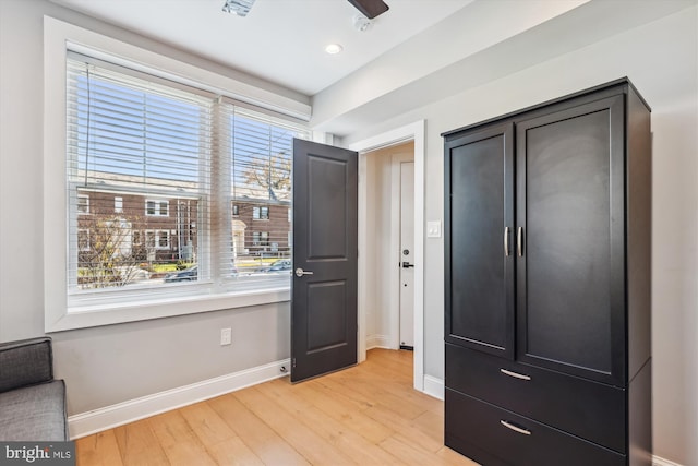 interior space featuring light hardwood / wood-style floors