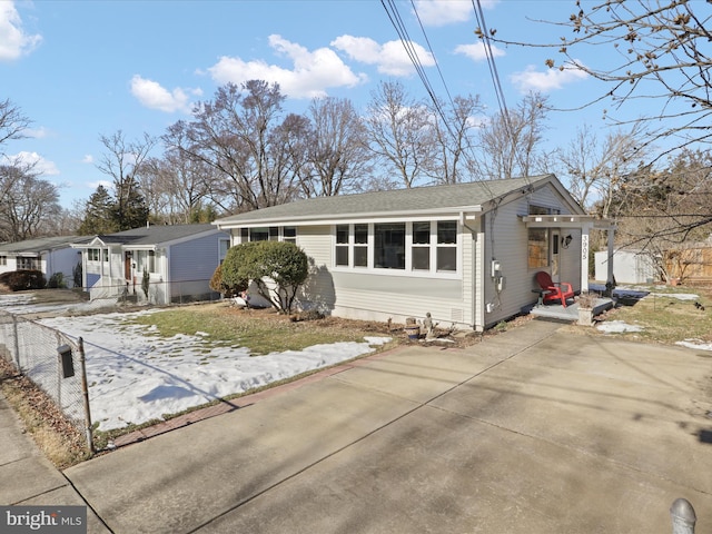 view of front of home