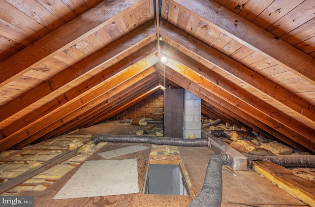 view of attic