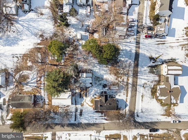 view of snowy aerial view