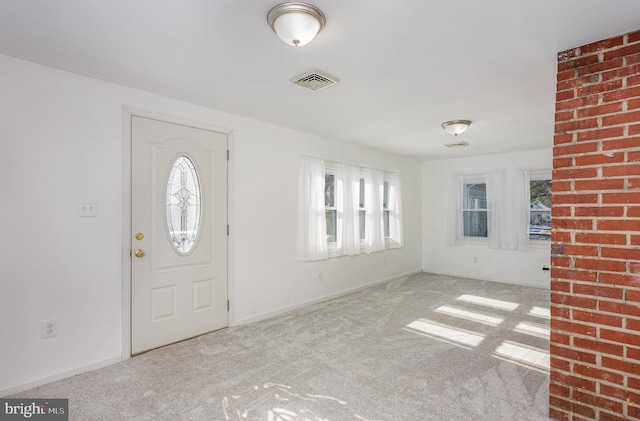 view of carpeted entryway