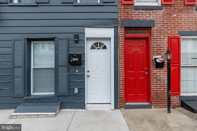 view of doorway to property