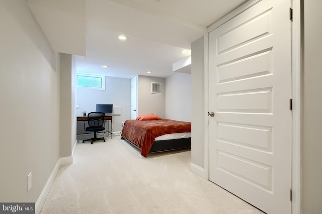 view of carpeted bedroom