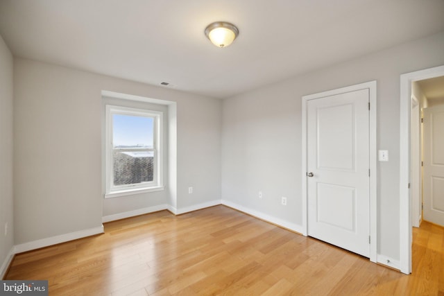 empty room featuring light hardwood / wood-style flooring