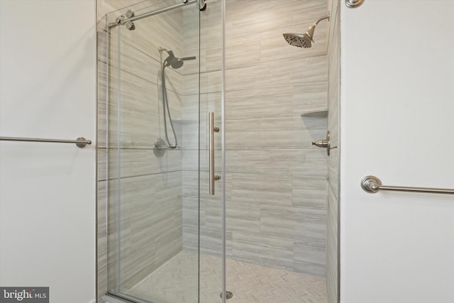 bathroom with an enclosed shower