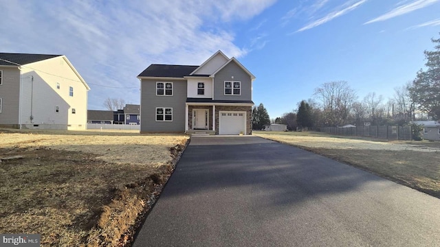 view of front property featuring a garage