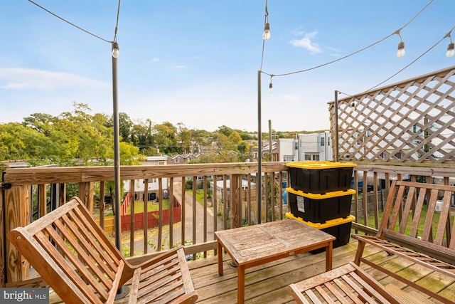 view of wooden deck