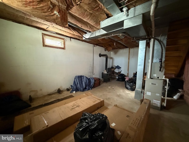 view of basement