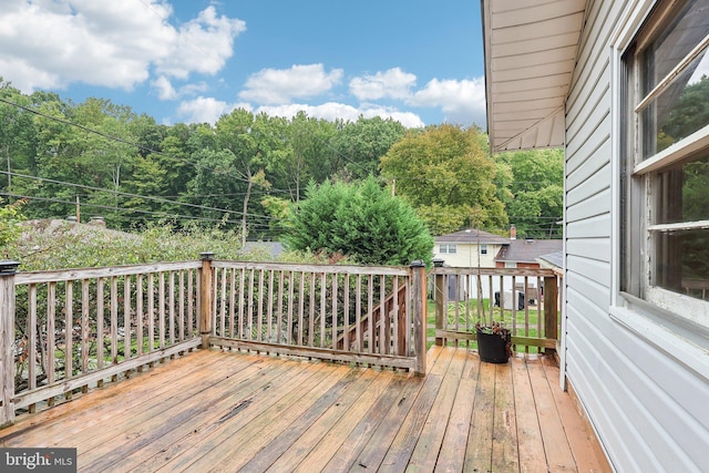 view of wooden deck