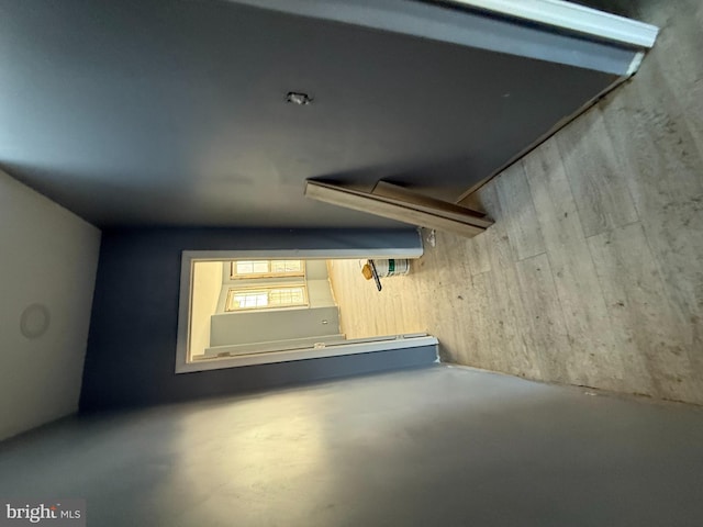 interior space featuring concrete floors